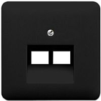 Лицевая панель Jung CD500 для 2-м. розетки RJ11/RJ45 черный картинка